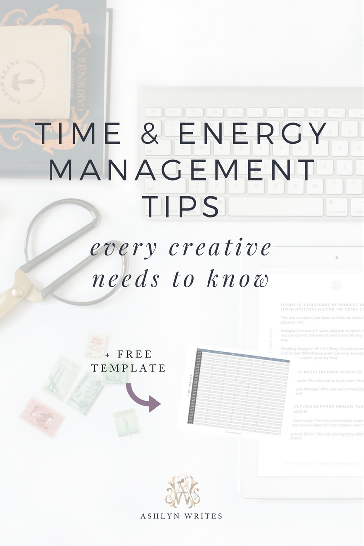 Time & Energy Management Tips Every Creative Entrepreneur Needs to Know