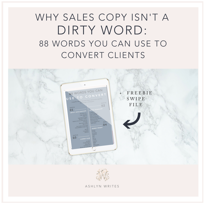 Why Sales Copy Isn't a Dirty Word: 88 Words You Can Use to Convert