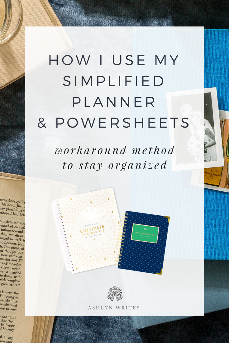 How I use my powersheets and simplified planner