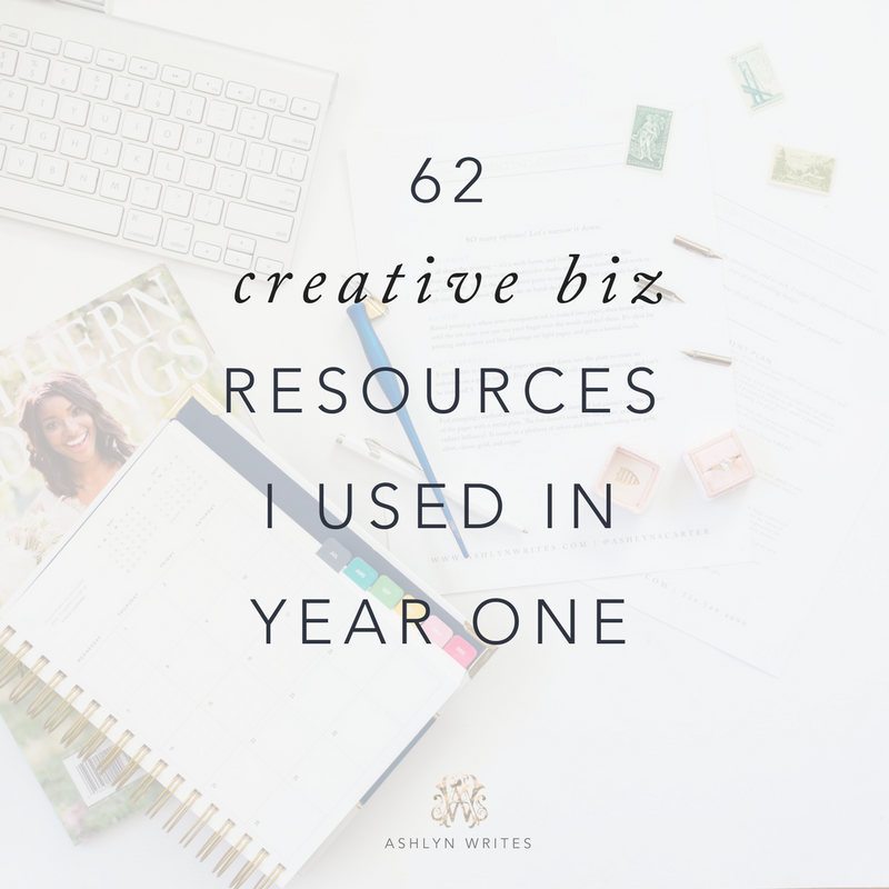 62 Creative Biz Resources I Used in Year One