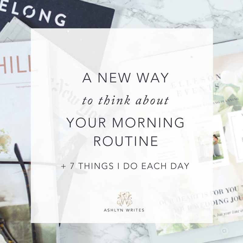 A New Way to Think About Your Morning Routine