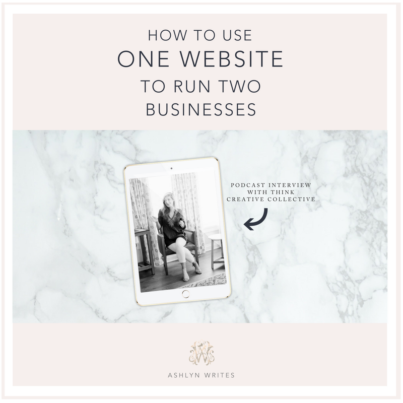 How to use one website to run two businesses by Ashlyn Carter of Ashlyn Writes