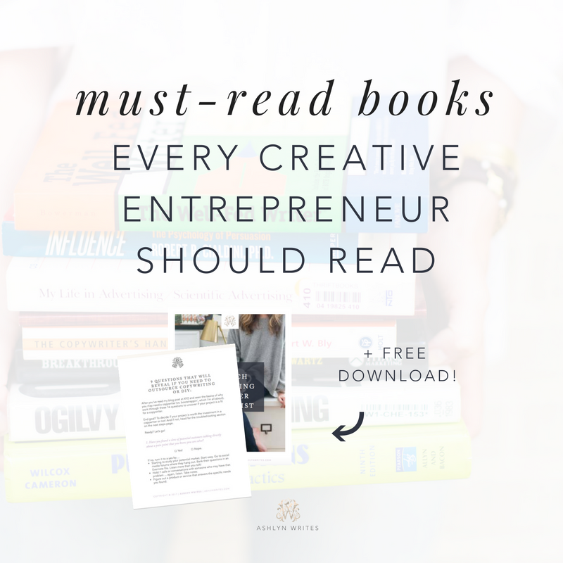 books for creative entrepreneurs by Ashlyn Carter of Ashlyn Writes