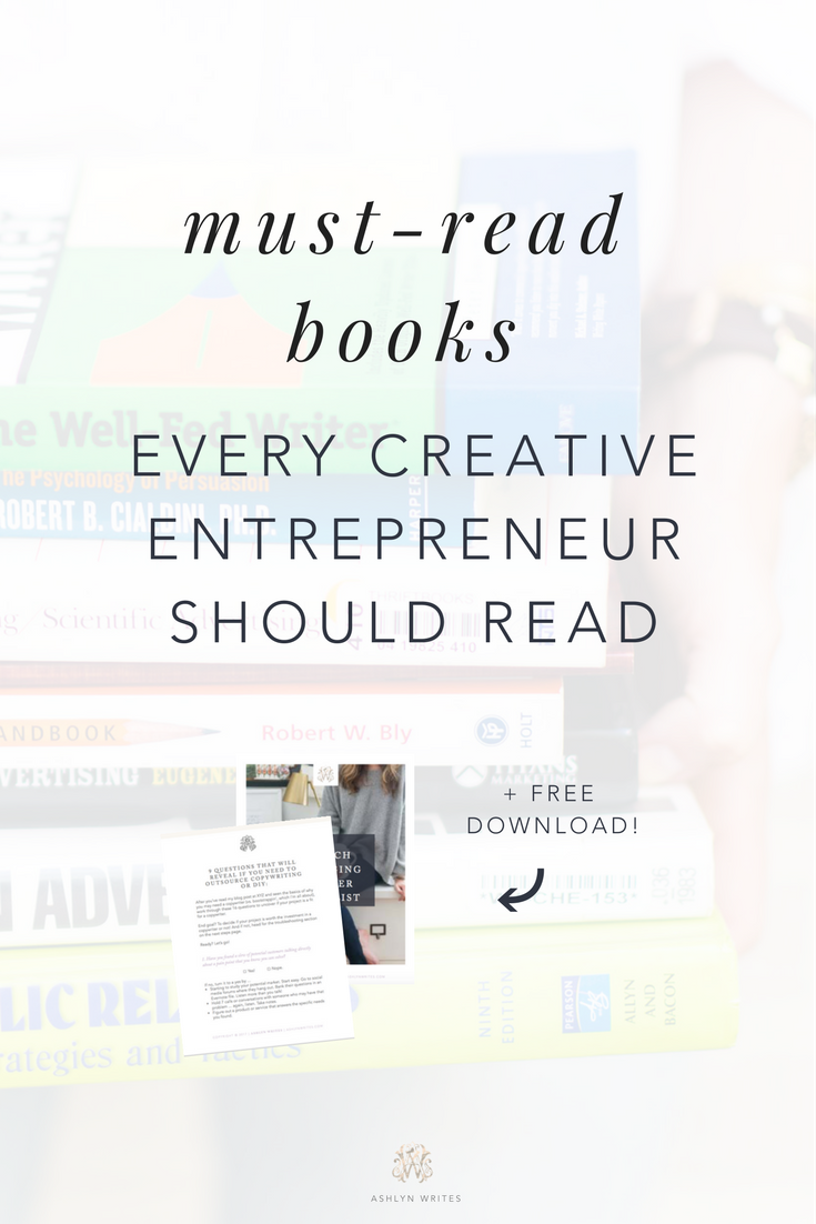 books for creative entrepreneurs by Ashlyn Carter of Ashlyn Writes