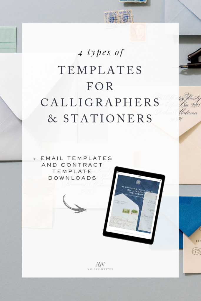 Calligraphy Client Contract and Email Template Downloads from Ashlyn Writes