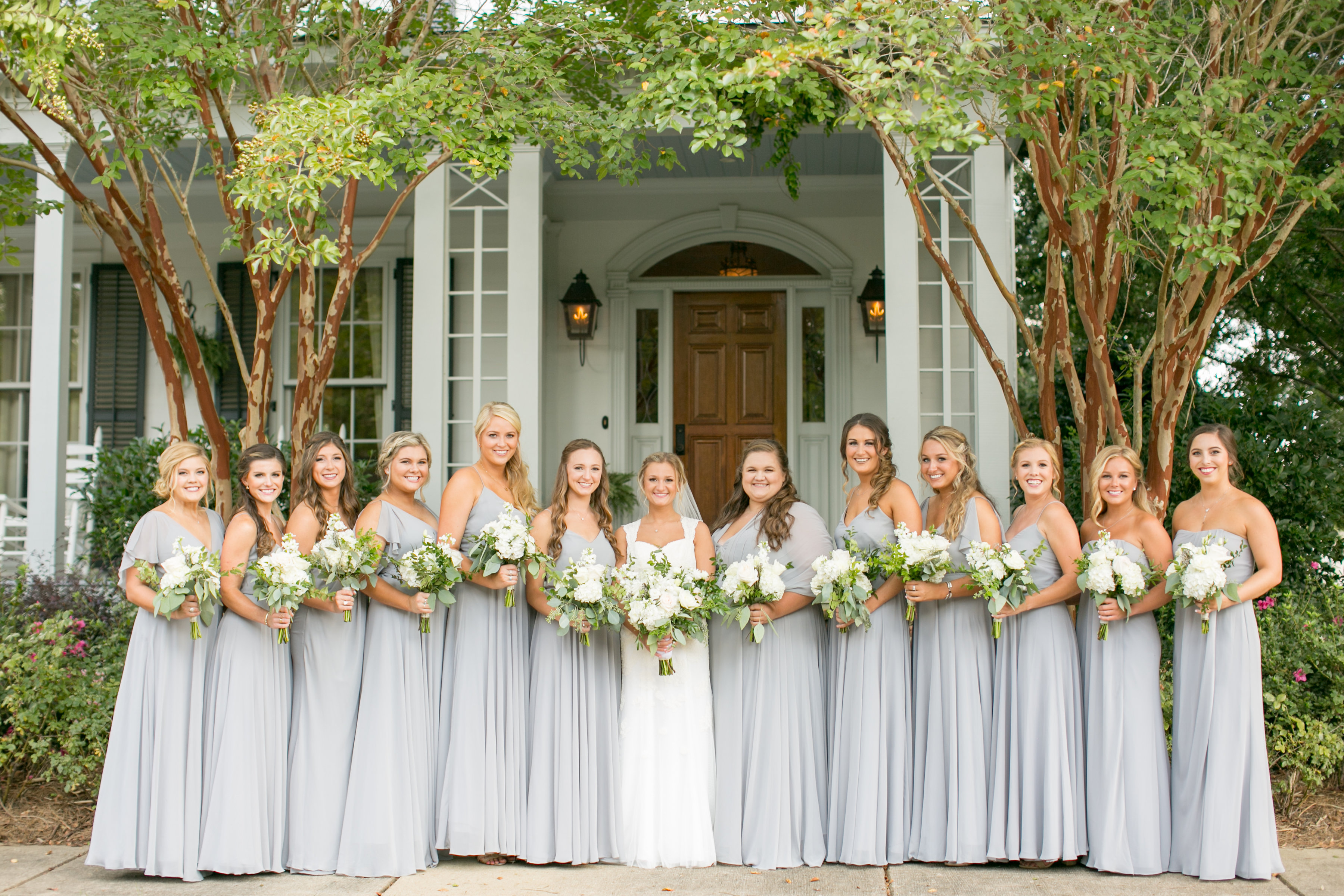 Classic southern wedding and bridesmaids in oxford mississippi