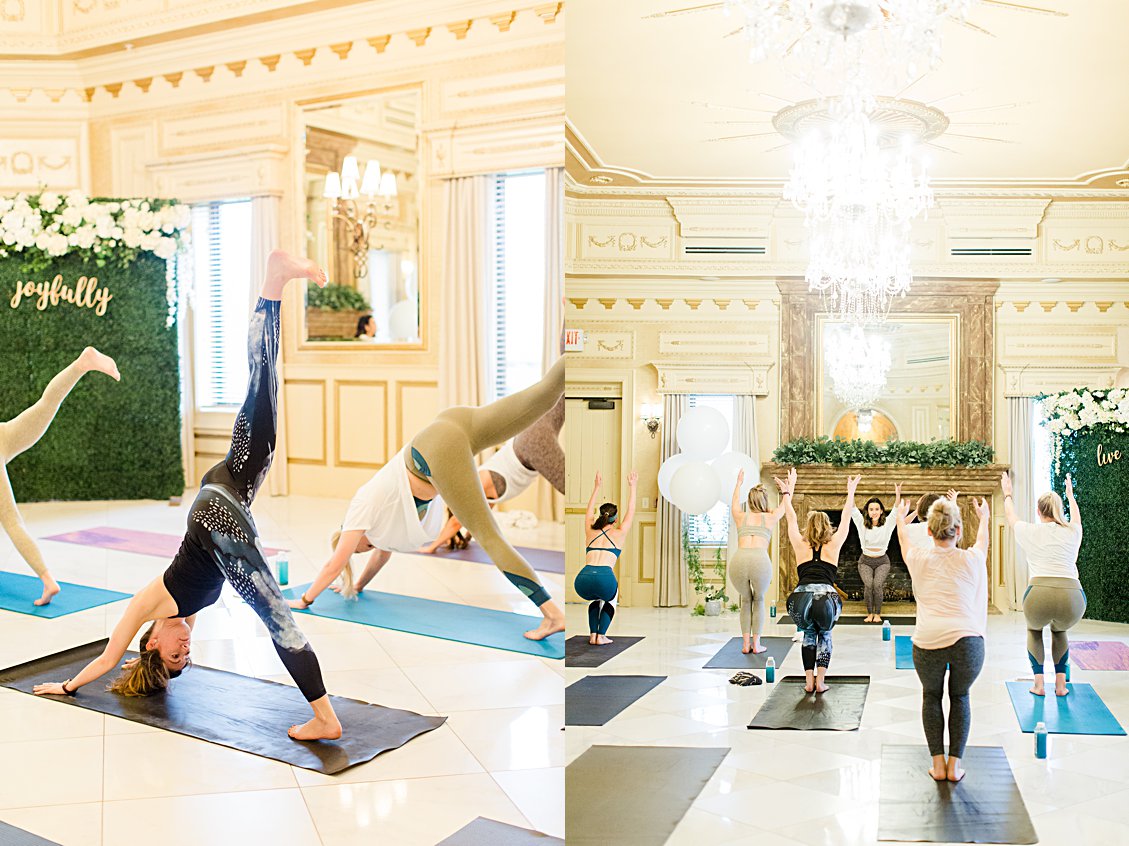 The Joyful Influencer retreat at the kentucky castle Instagram influencer event yoga class