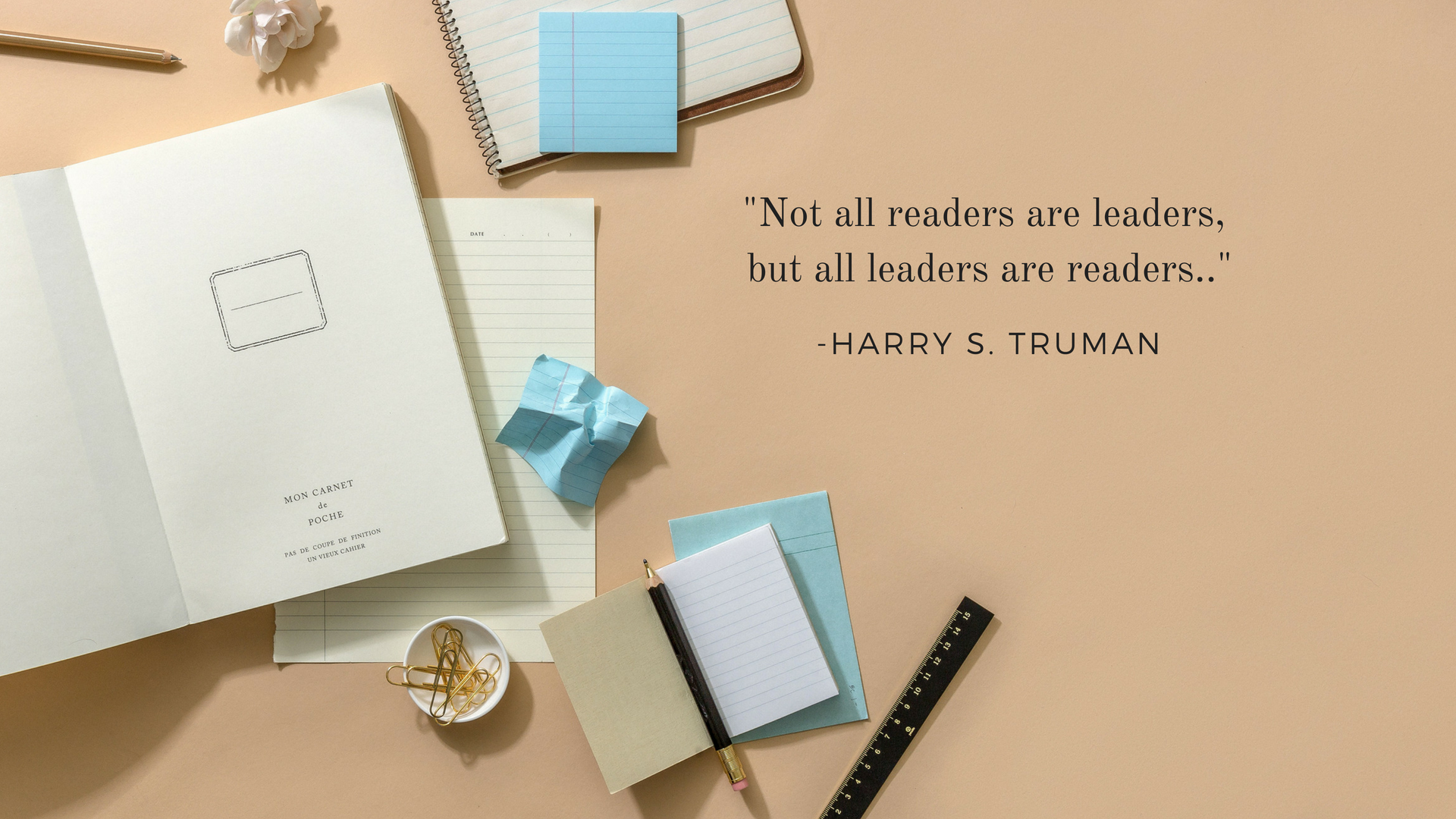 not all readers are leaders, but all leaders are readers quote card Ashlyn Writes