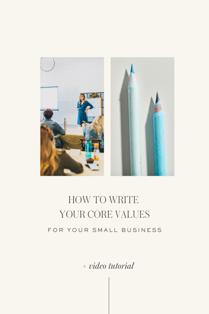 How to write your core values for your small business | Ashlyn Writes