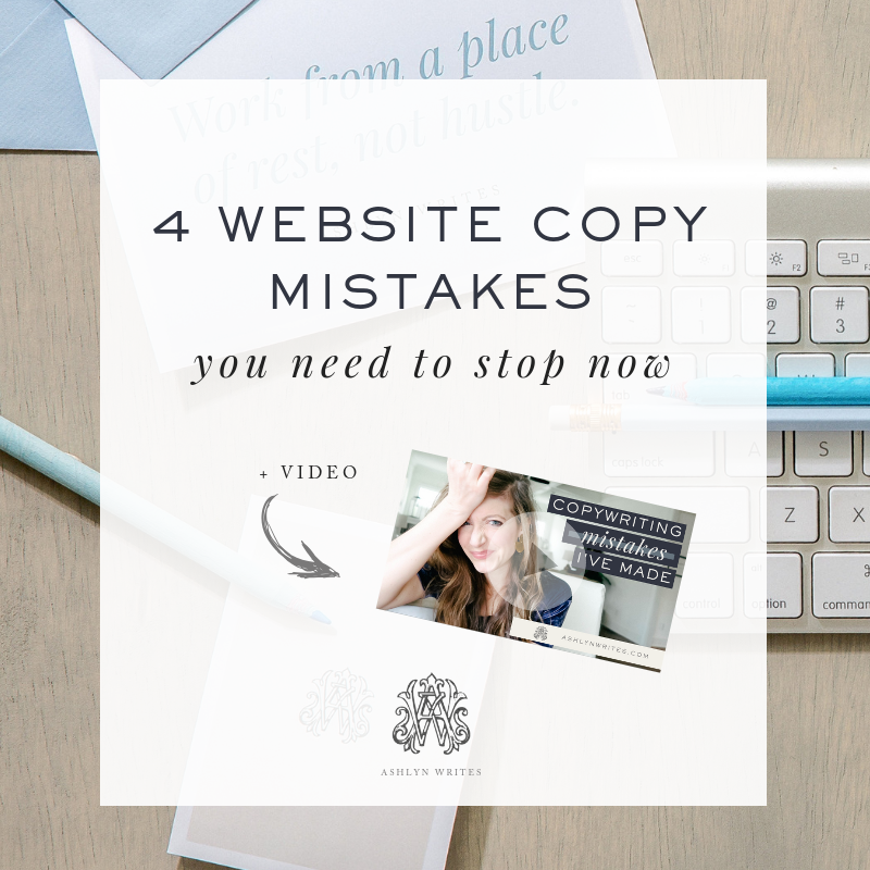 Copywriting problems you need to stop making—copywriting tips from Ashlyn Carter of Ashlyn Writes