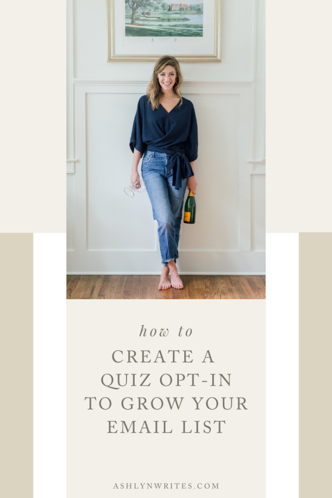 How to create an online quiz and grow your email list- Ashlyn Writes