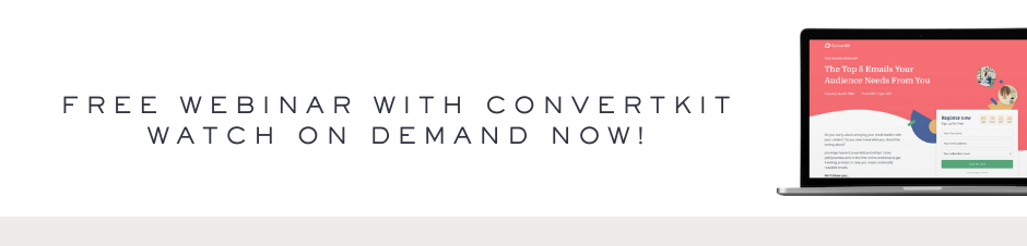on demand webinar with convertkit