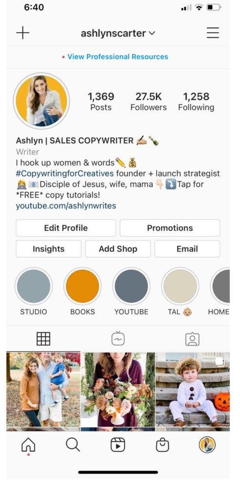 Instagram Bio Copy Ideas- Ashlyn Writes